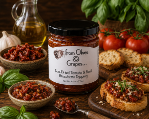 Sun-Dried Tomato & Basil Bruschetta Topping