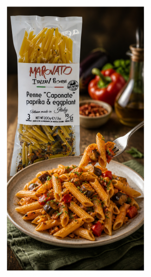 Marovato One Pot Meal - Penne “Caponate” Paprika & Eggplant